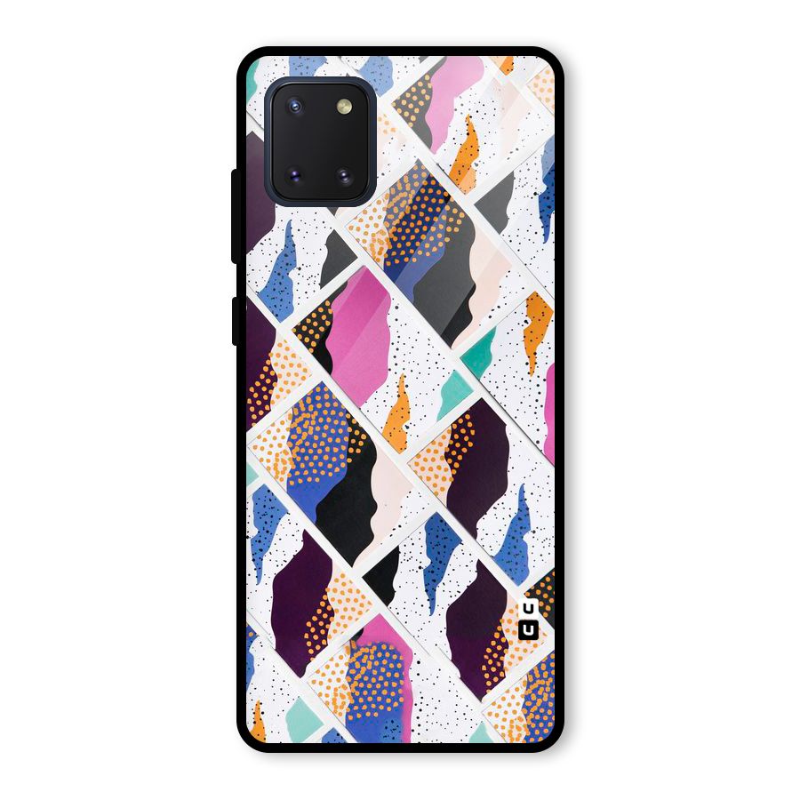 Abstract Polka Glass Back Case for Galaxy Note 10 Lite