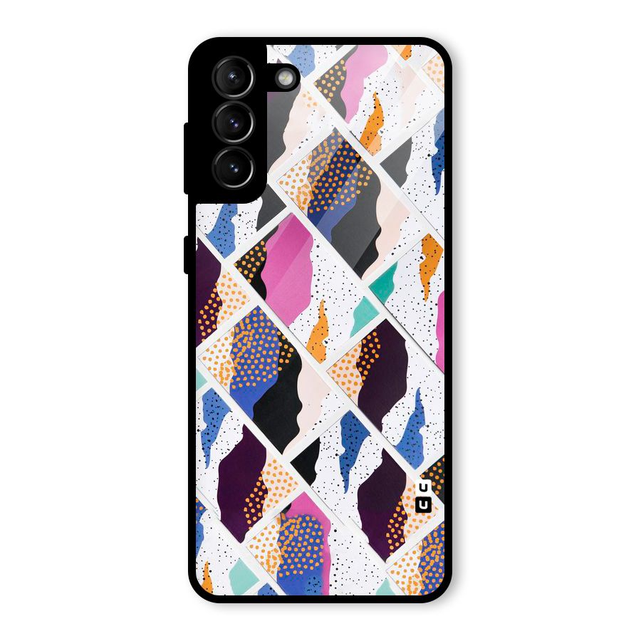 Abstract Polka Glass Back Case for Galaxy S21 Plus