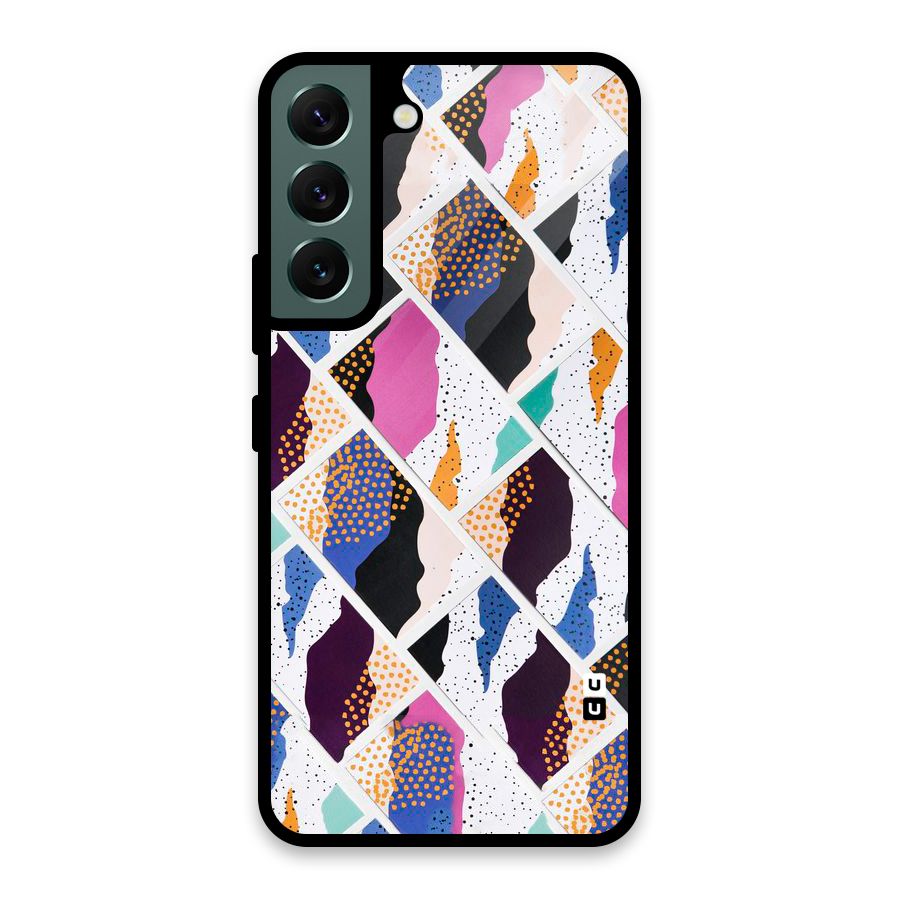 Abstract Polka Glass Back Case for Galaxy S22 5G