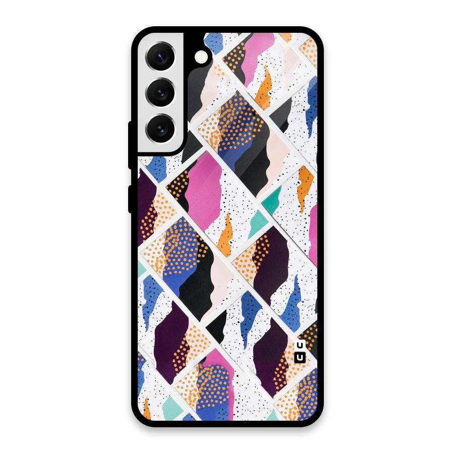Abstract Polka Glass Back Case for Galaxy S22 Plus 5G