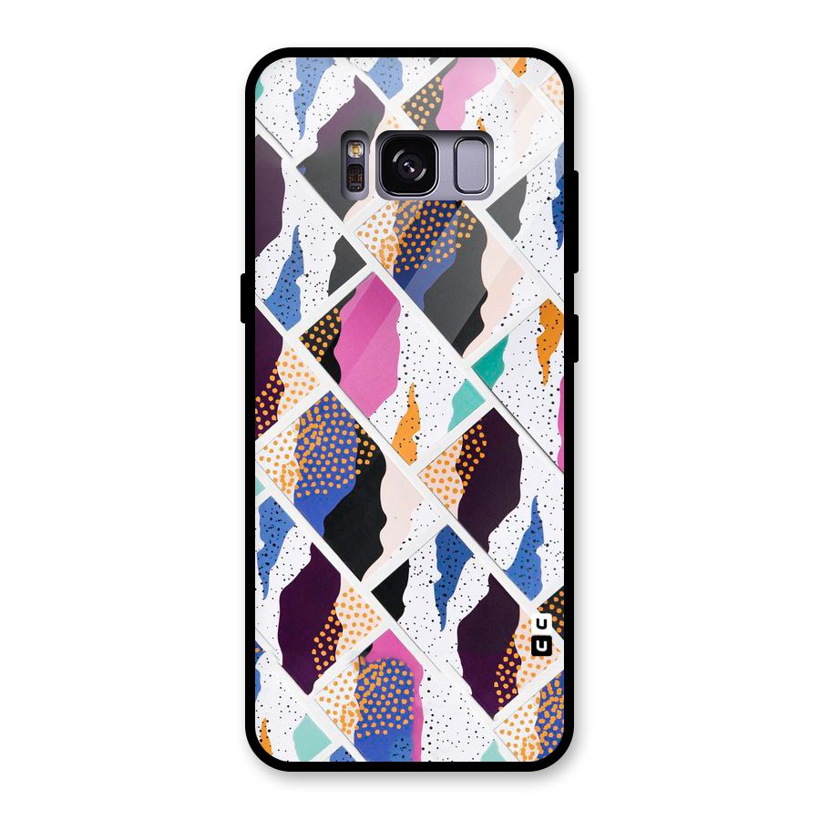 Abstract Polka Glass Back Case for Galaxy S8