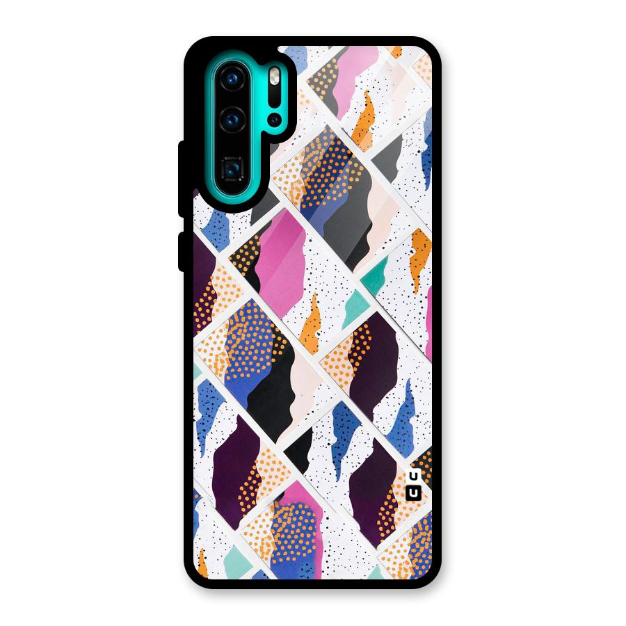 Abstract Polka Glass Back Case for Huawei P30 Pro