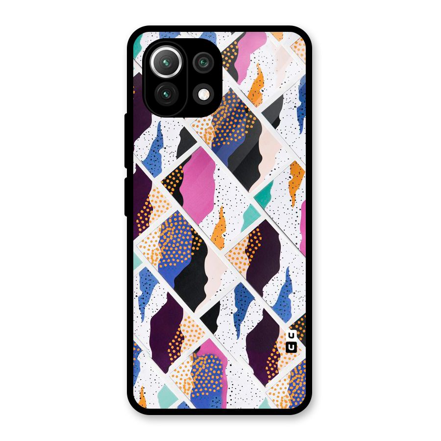 Abstract Polka Glass Back Case for Mi 11 Lite