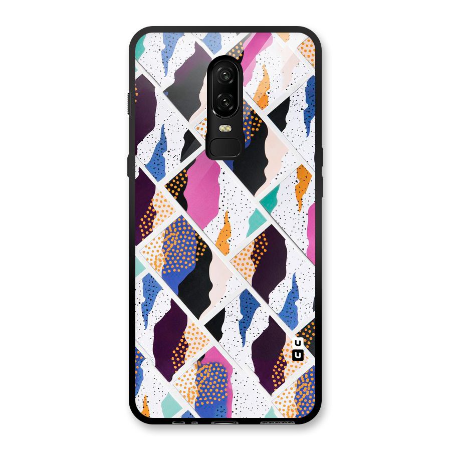 Abstract Polka Glass Back Case for OnePlus 6