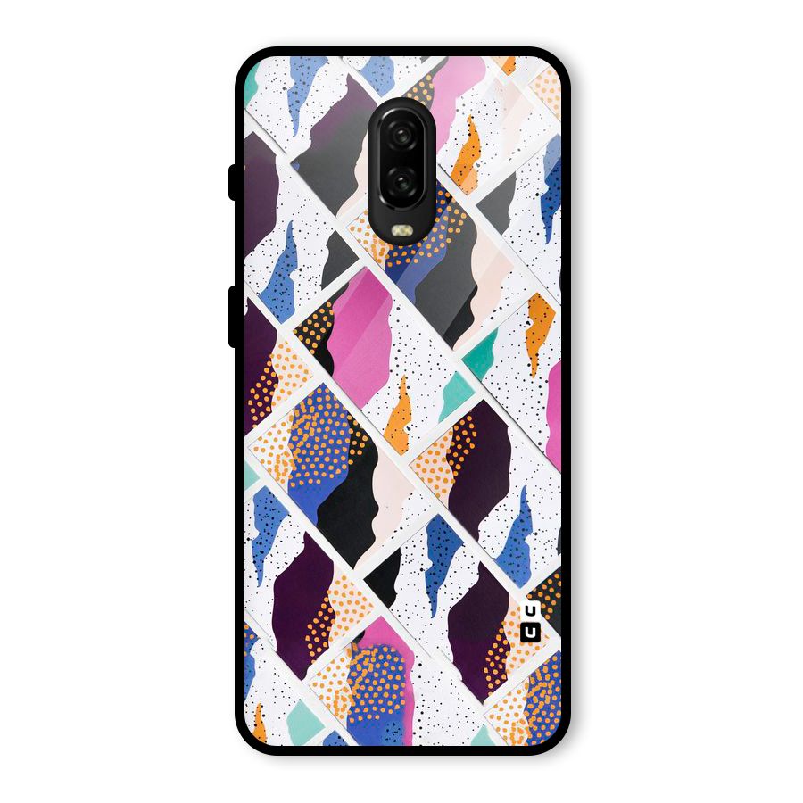 Abstract Polka Glass Back Case for OnePlus 6T