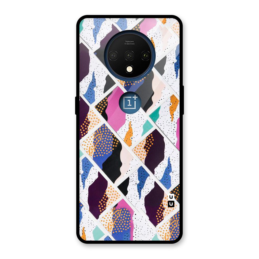 Abstract Polka Glass Back Case for OnePlus 7T
