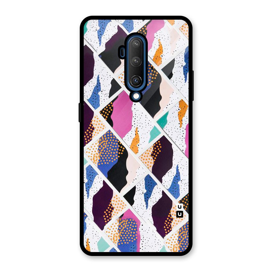 Abstract Polka Glass Back Case for OnePlus 7T Pro