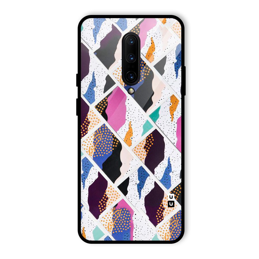 Abstract Polka Glass Back Case for OnePlus 7 Pro