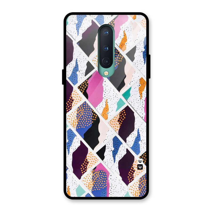 Abstract Polka Glass Back Case for OnePlus 8