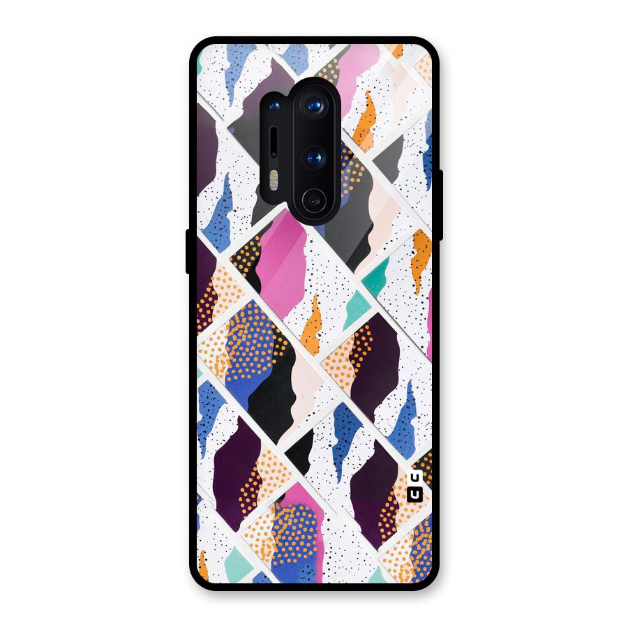 Abstract Polka Glass Back Case for OnePlus 8 Pro