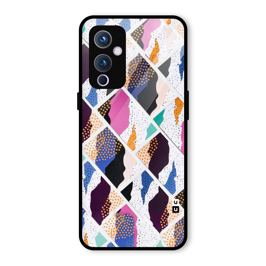 Abstract Polka Glass Back Case for OnePlus 9