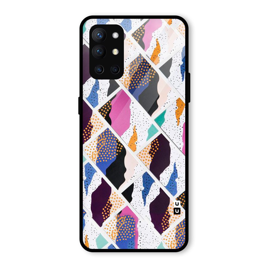 Abstract Polka Glass Back Case for OnePlus 9R