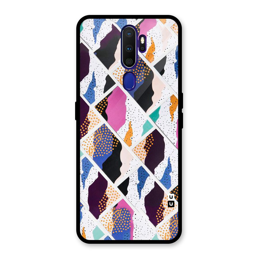 Abstract Polka Glass Back Case for Oppo A9 (2020)