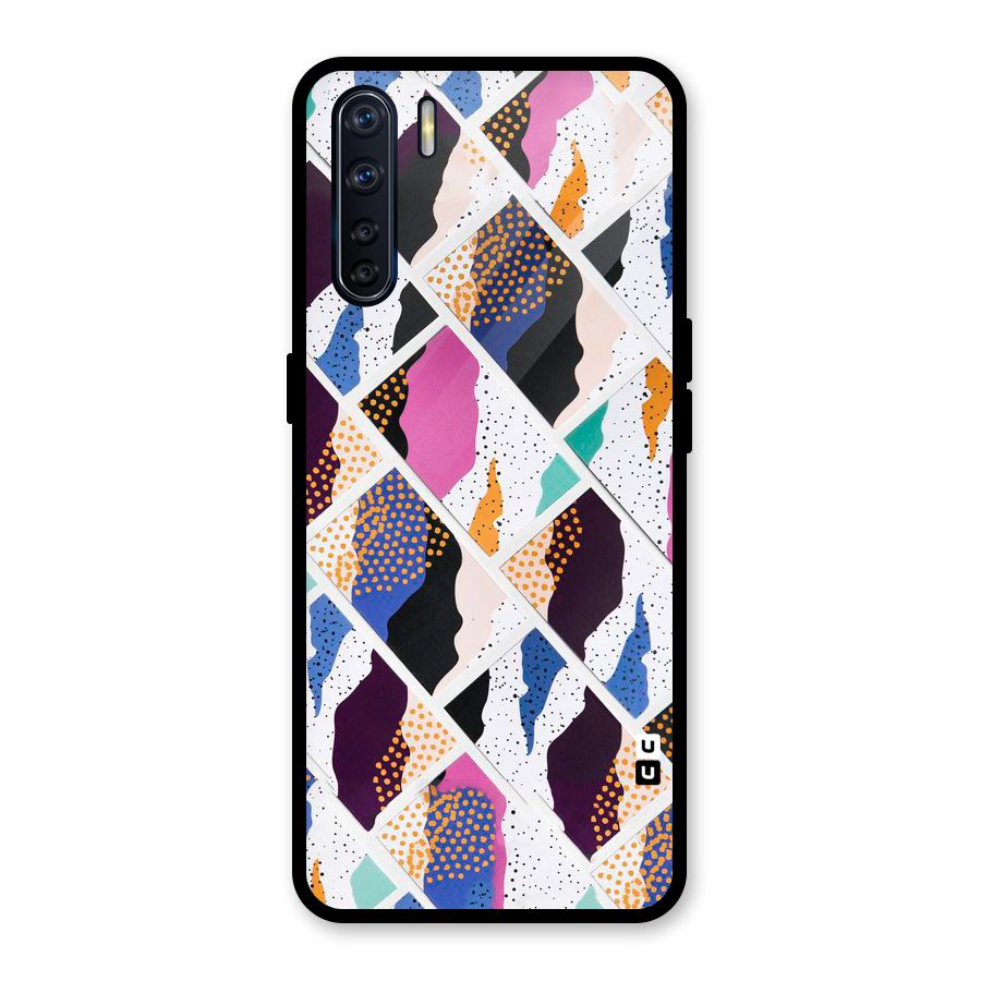 Abstract Polka Glass Back Case for Oppo F15