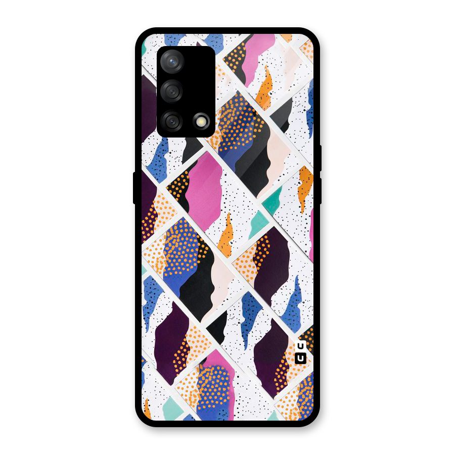 Abstract Polka Glass Back Case for Oppo F19