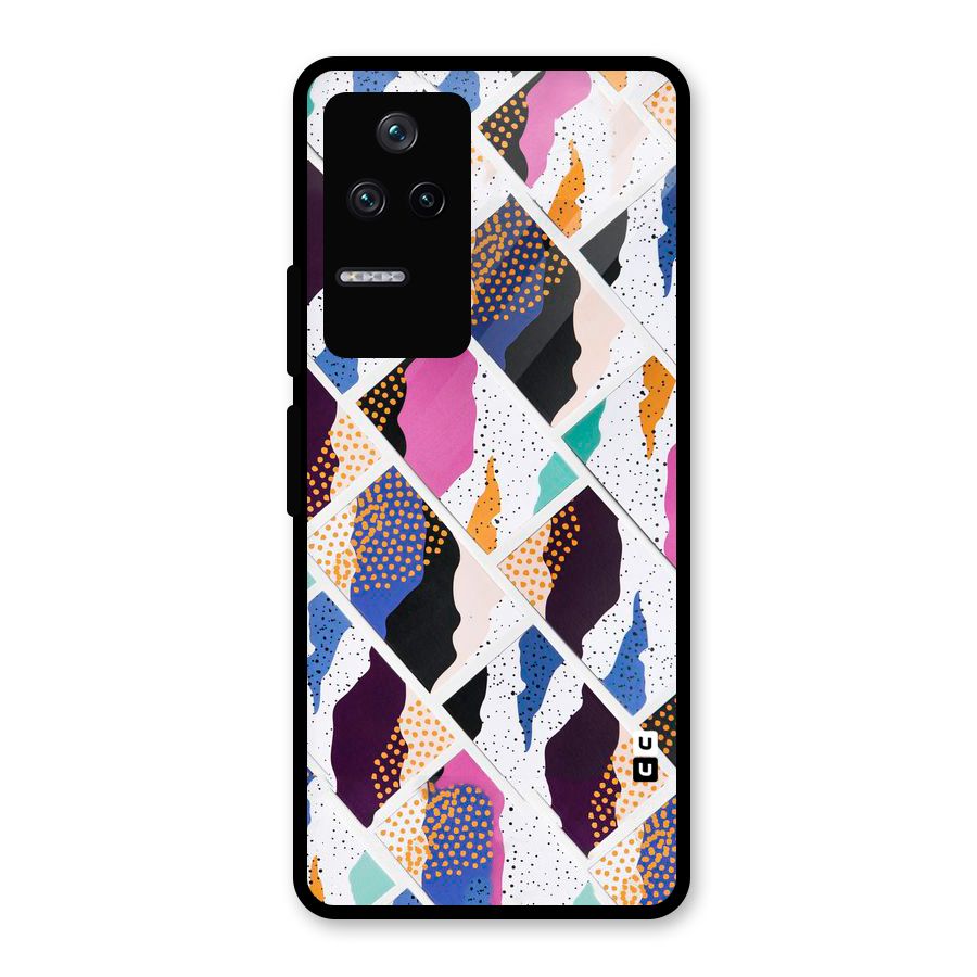 Abstract Polka Glass Back Case for Poco F4 5G