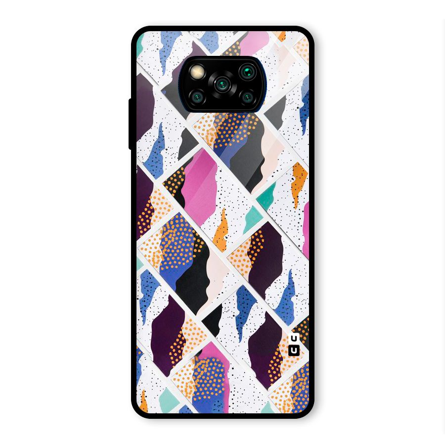 Abstract Polka Glass Back Case for Poco X3 Pro