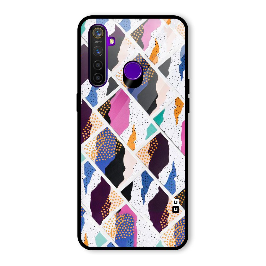 Abstract Polka Glass Back Case for Realme 5 Pro