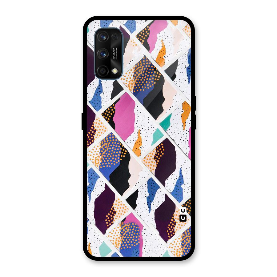 Abstract Polka Glass Back Case for Realme 7 Pro