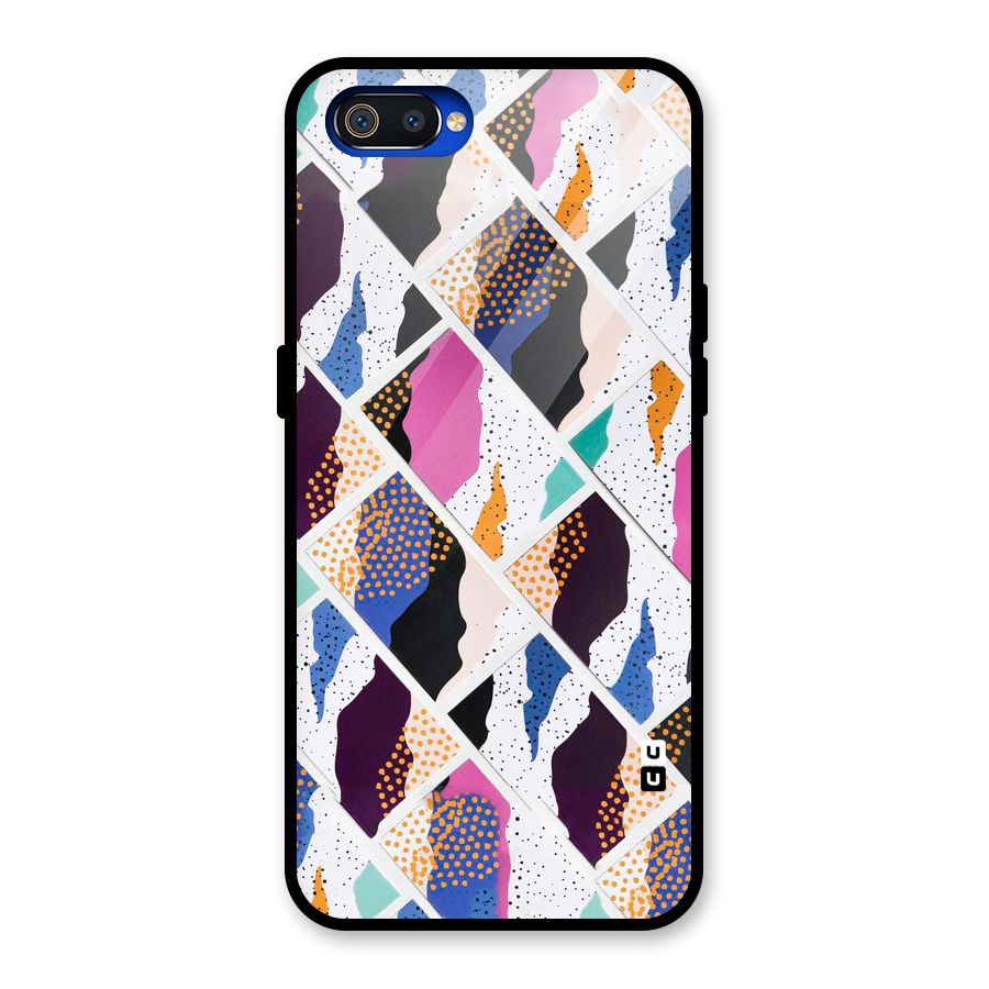 Abstract Polka Glass Back Case for Realme C2