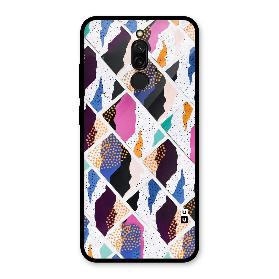 Abstract Polka Glass Back Case for Redmi 8