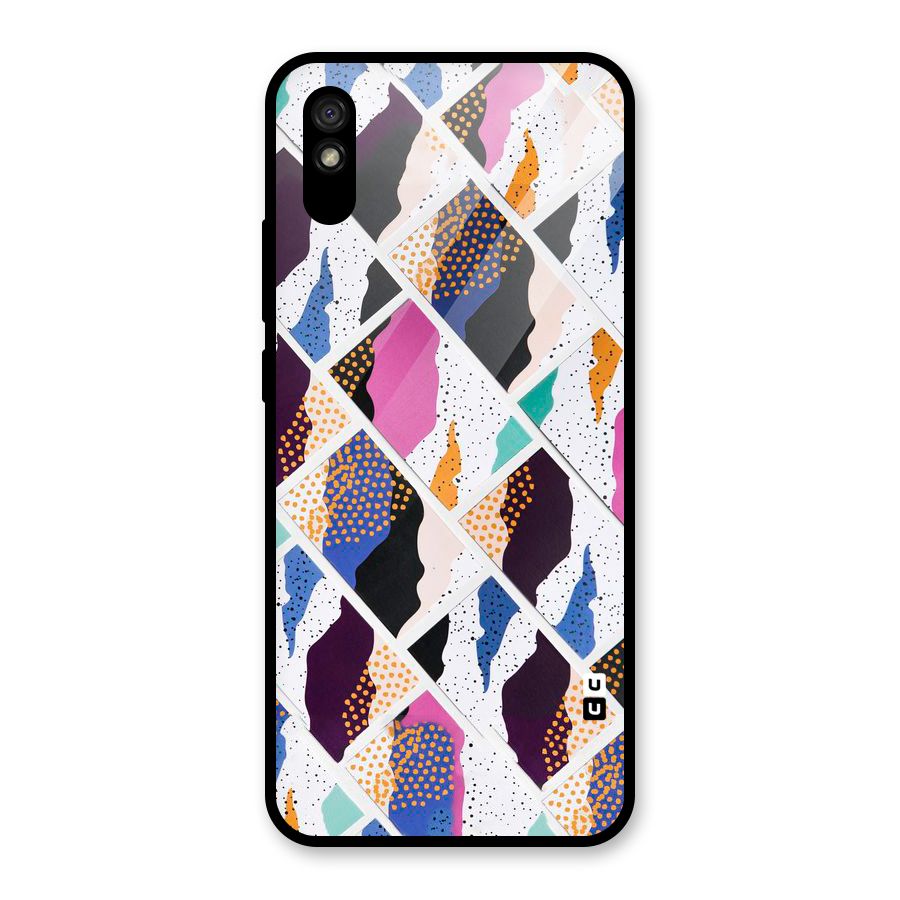 Abstract Polka Glass Back Case for Redmi 9i