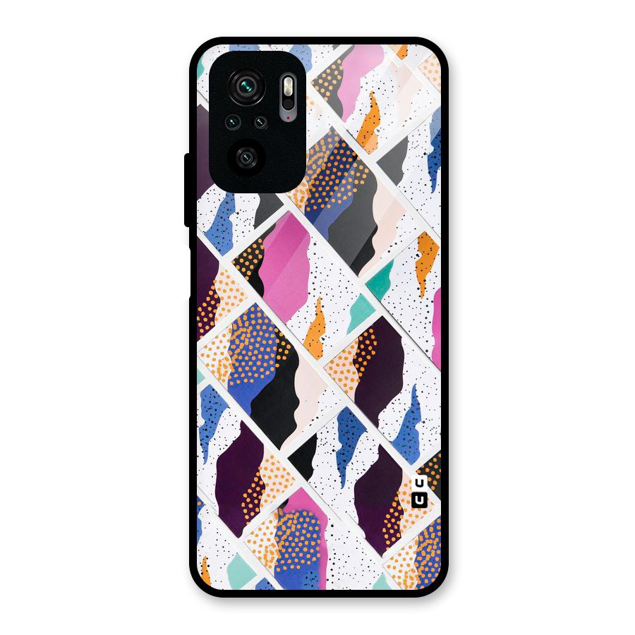 Abstract Polka Glass Back Case for Redmi Note 10S