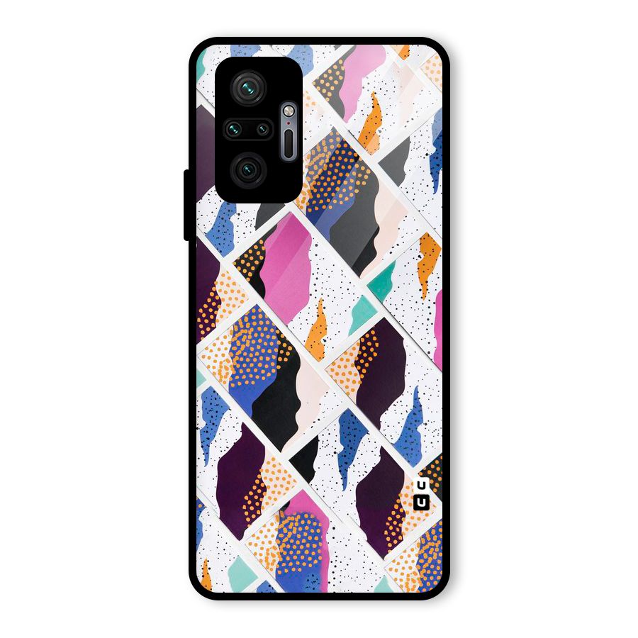 Abstract Polka Glass Back Case for Redmi Note 10 Pro