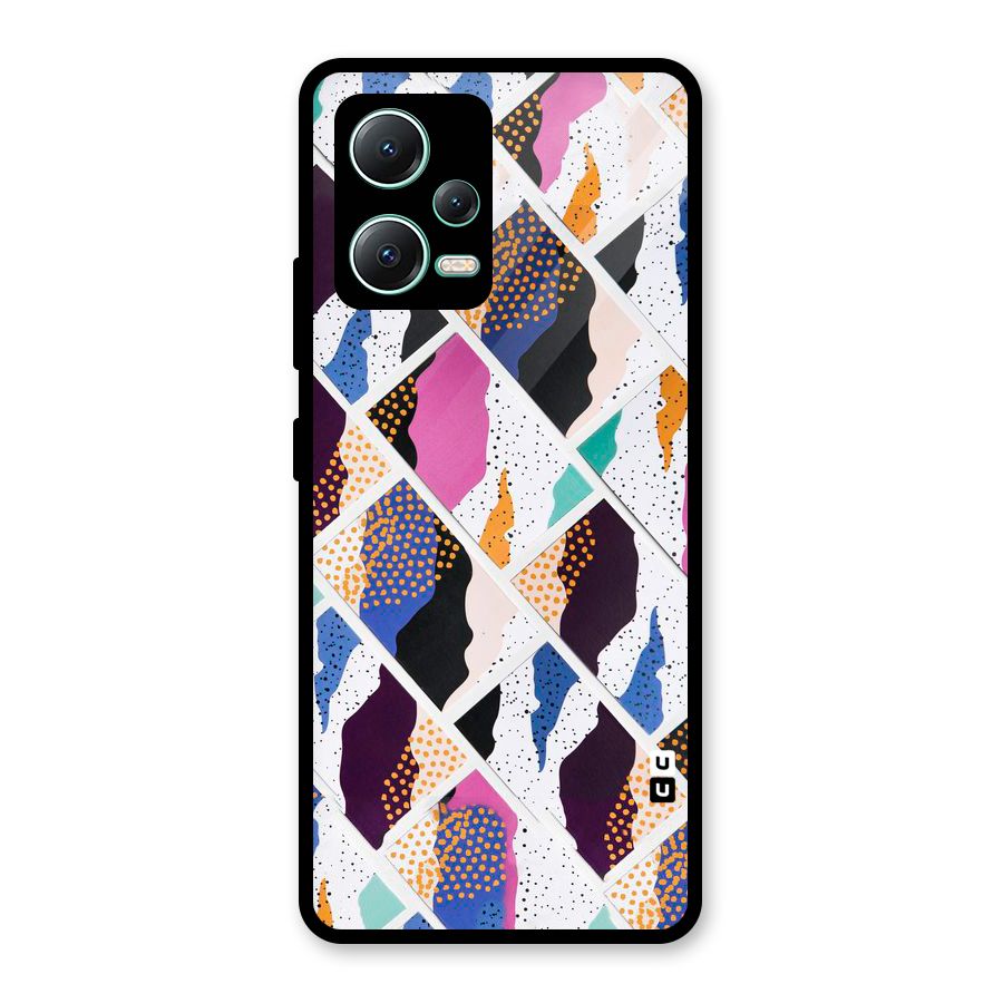 Abstract Polka Glass Back Case for Redmi Note 12 5G