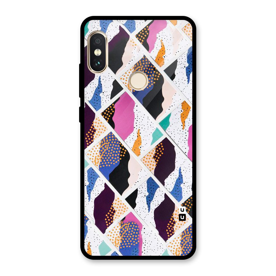 Abstract Polka Glass Back Case for Redmi Note 5 Pro