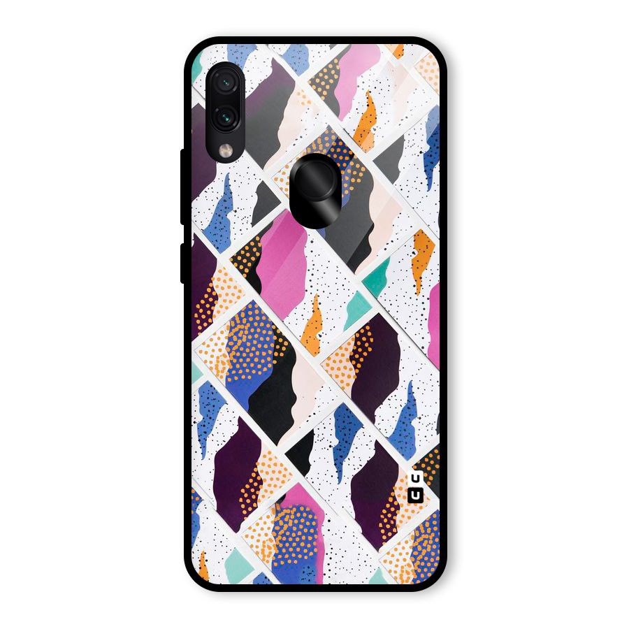 Abstract Polka Glass Back Case for Redmi Note 7 Pro