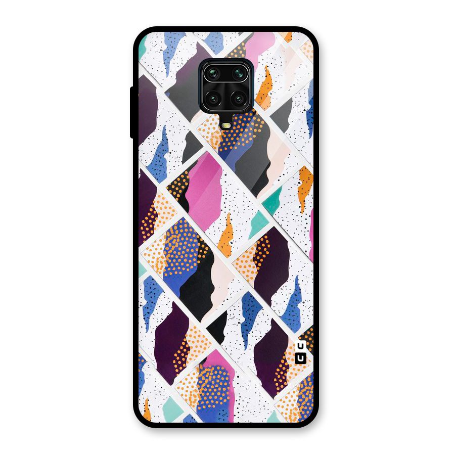 Abstract Polka Glass Back Case for Redmi Note 9 Pro