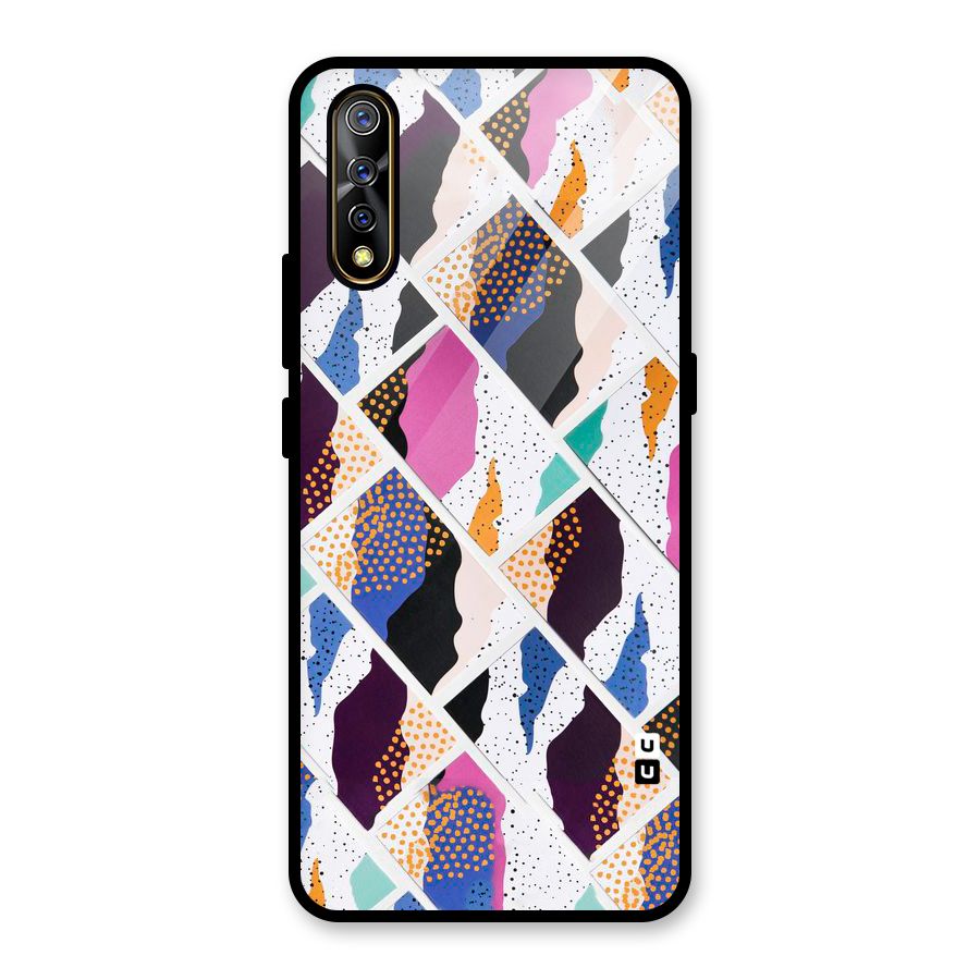 Abstract Polka Glass Back Case for Vivo S1
