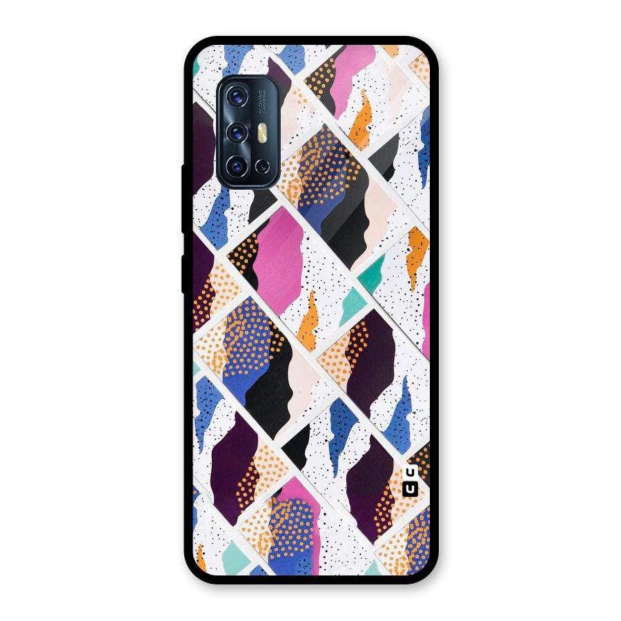 Abstract Polka Glass Back Case for Vivo V17
