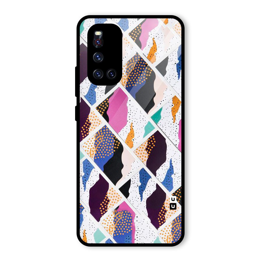Abstract Polka Glass Back Case for Vivo V19
