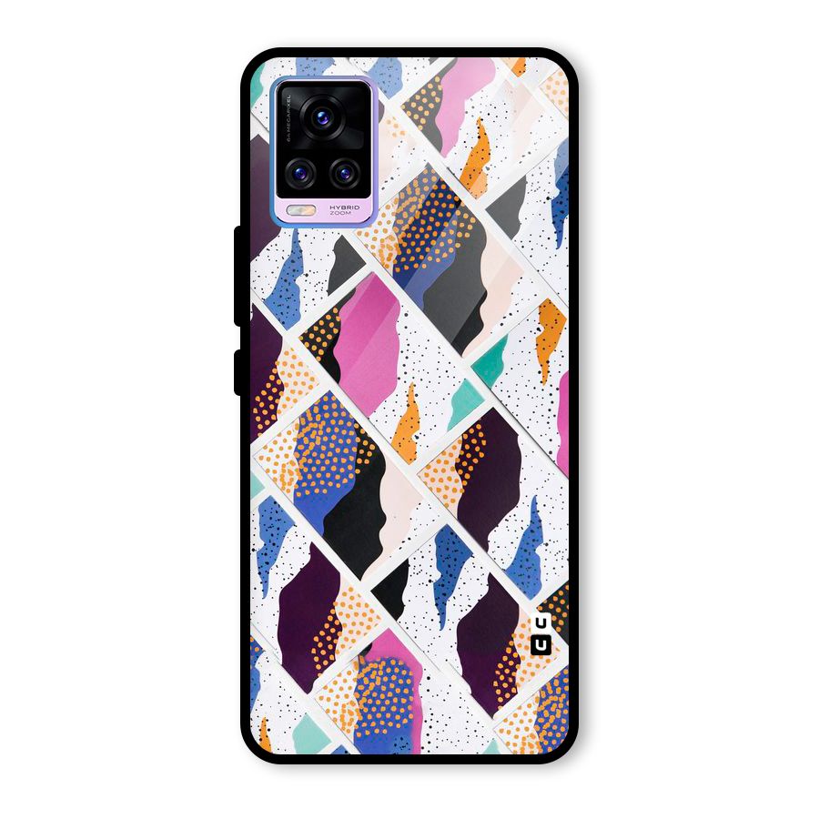 Abstract Polka Glass Back Case for Vivo V20 Pro