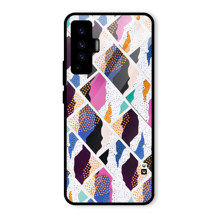 Abstract Polka Glass Back Case for Vivo X50