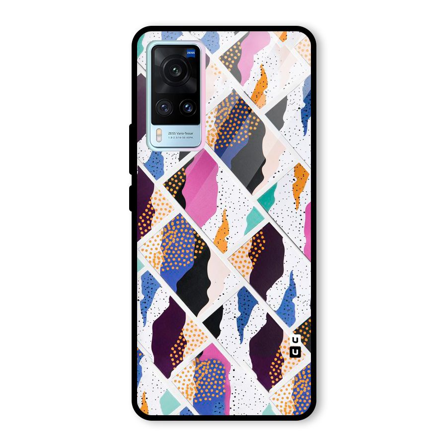 Abstract Polka Glass Back Case for Vivo X60