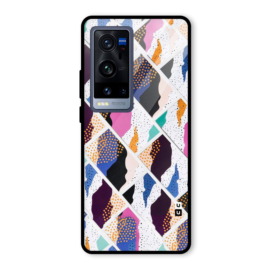 Abstract Polka Glass Back Case for Vivo X60 Pro Plus