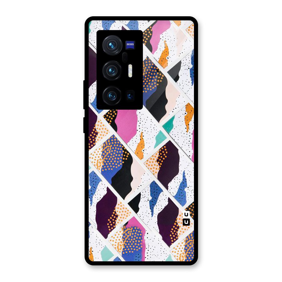 Abstract Polka Glass Back Case for Vivo X70 Pro Plus