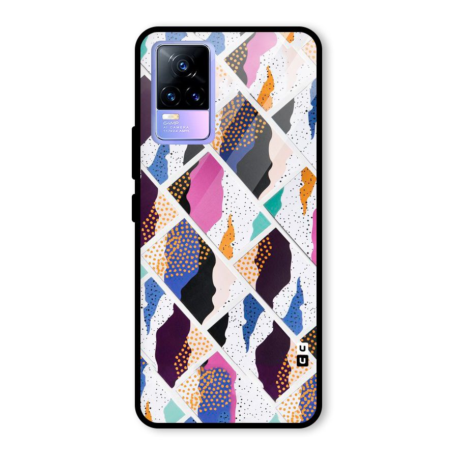 Abstract Polka Glass Back Case for Vivo Y73