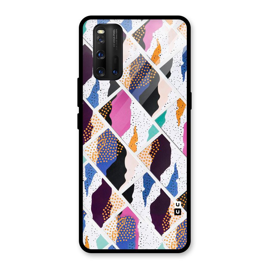 Abstract Polka Glass Back Case for Vivo iQOO 3