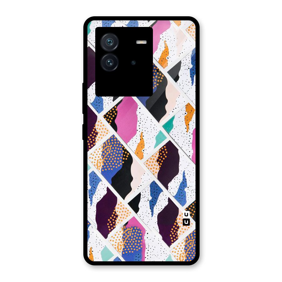 Abstract Polka Glass Back Case for Vivo iQOO Neo 6 5G