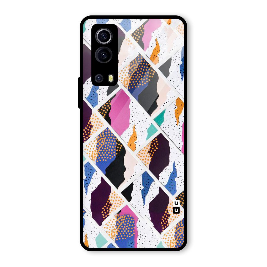 Abstract Polka Glass Back Case for Vivo iQOO Z3