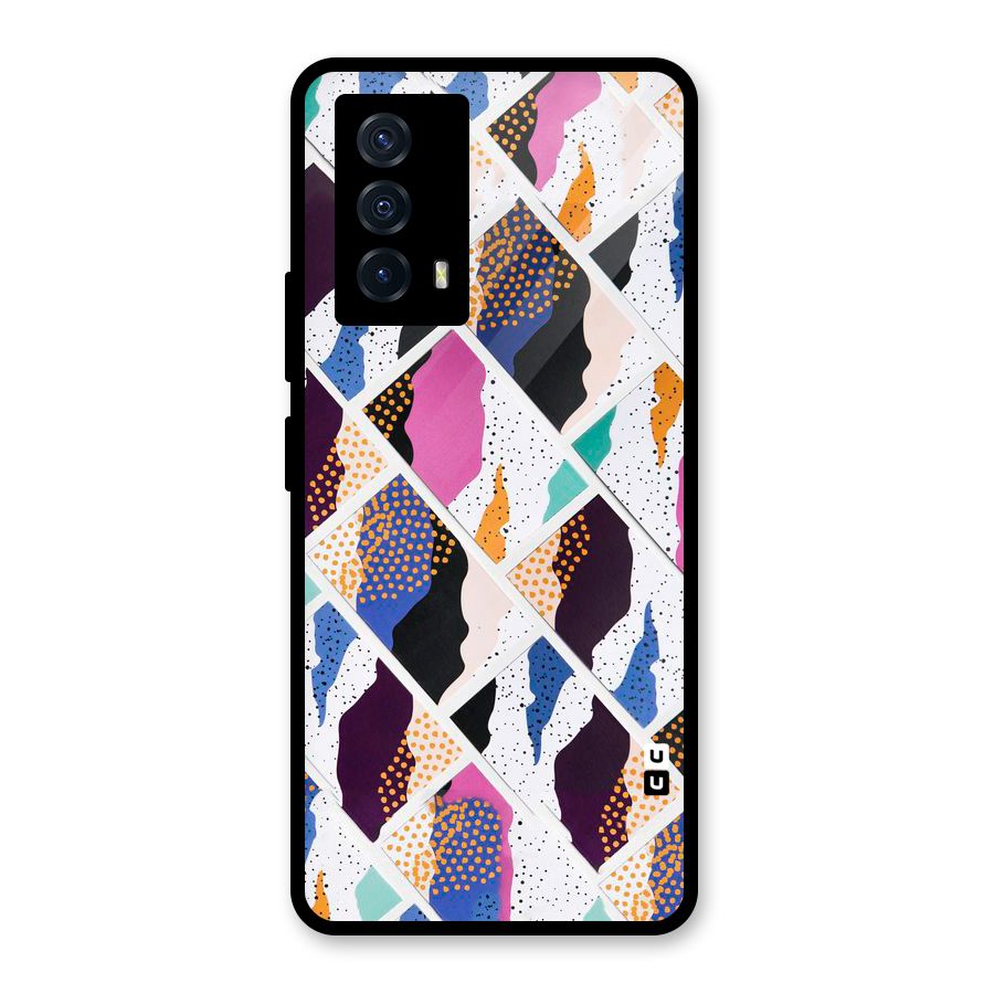Abstract Polka Glass Back Case for Vivo iQOO Z5