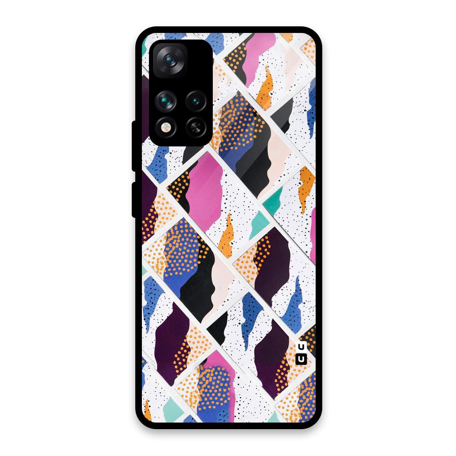Abstract Polka Glass Back Case for Xiaomi 11i HyperCharge 5G