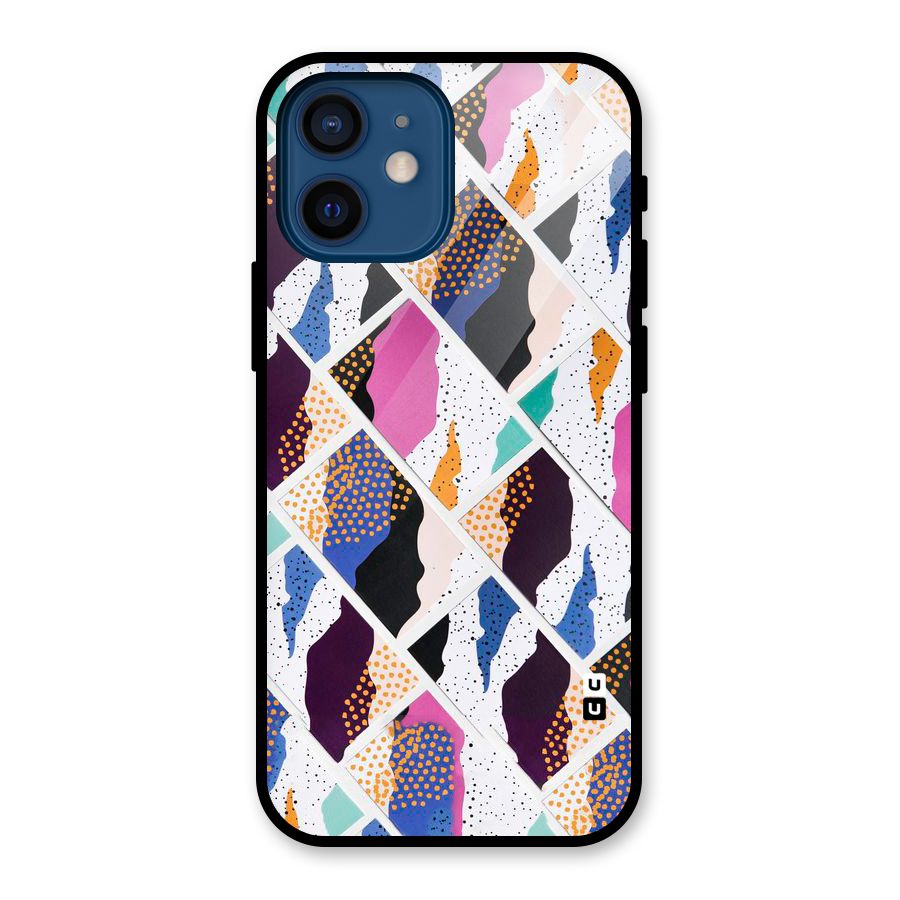 Abstract Polka Glass Back Case for iPhone 12 Mini