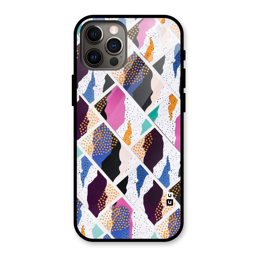 Abstract Polka Glass Back Case for iPhone 12 Pro