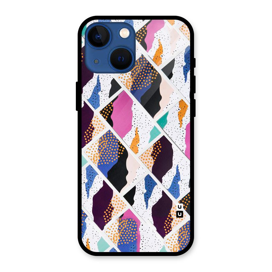 Abstract Polka Glass Back Case for iPhone 13 Mini