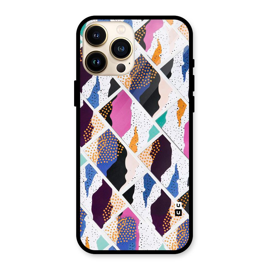 Abstract Polka Glass Back Case for iPhone 13 Pro Max